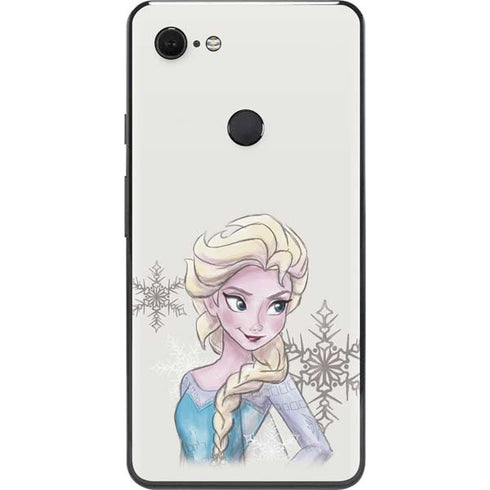Disney Frozen Elsa Snowflakes Art Google Pixel 3 XL Skin